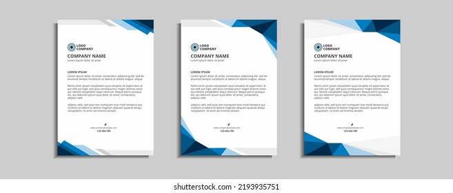  modern corporate letterhead template design.