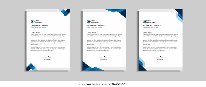 modern corporate letterhead template design