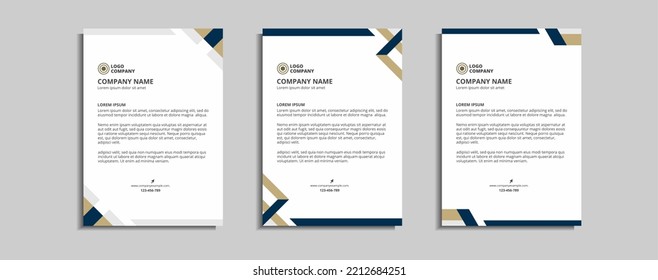 modern corporate letterhead template design