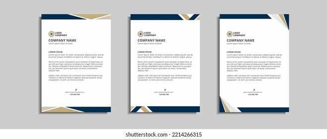 modern corporate letterhead template design