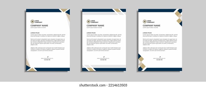 modern corporate letterhead template design