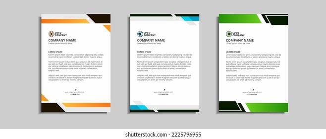 modern corporate letterhead template design