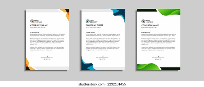 modern corporate letterhead template design.

