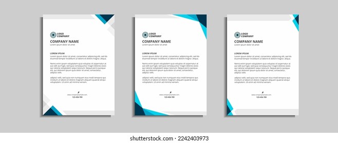 modern corporate letterhead template design	