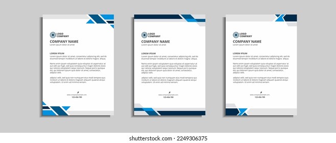 modern corporate letterhead template design