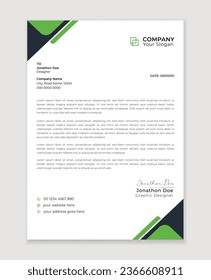 Modern corporate letterhead template design. Creative and Professional business letterhead design 
template. Letterhead template in flat style.