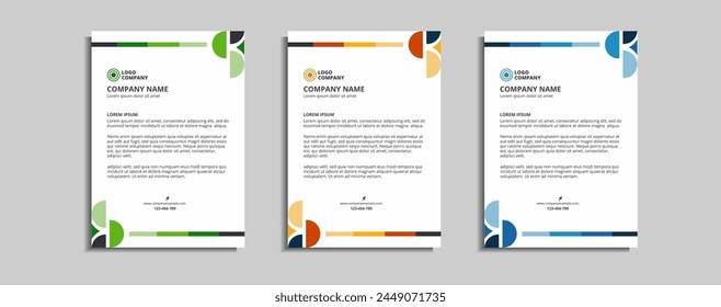 modern corporate letterhead template design