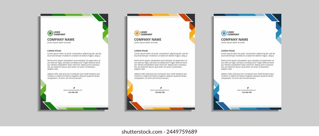 modern corporate letterhead template design