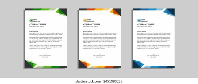 modern corporate letterhead template design