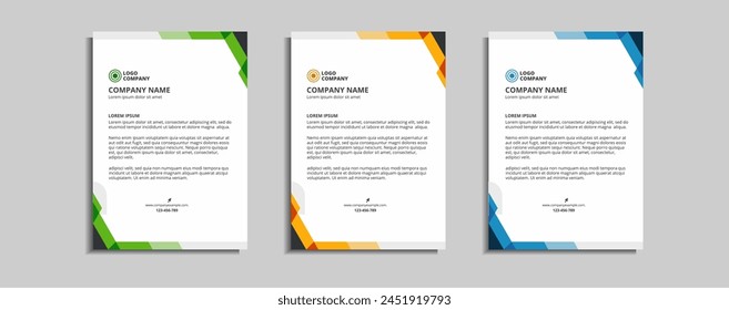 modern corporate letterhead template design