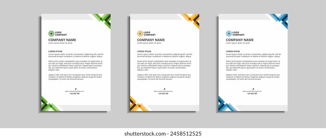 modern corporate letterhead template design