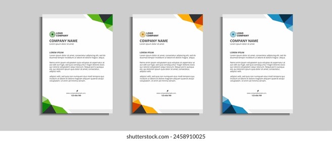 modern corporate letterhead template design