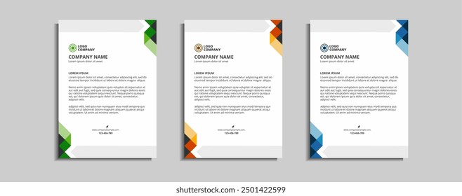 modern corporate letterhead template design