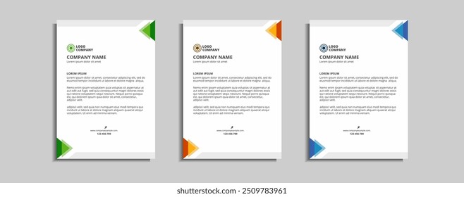 modern corporate letterhead template design