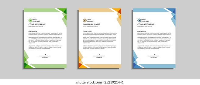 modern corporate letterhead template design