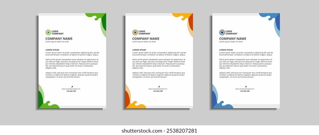 modern corporate letterhead template design