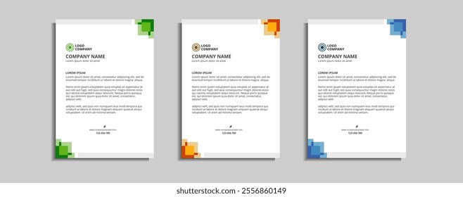 modern corporate letterhead template design