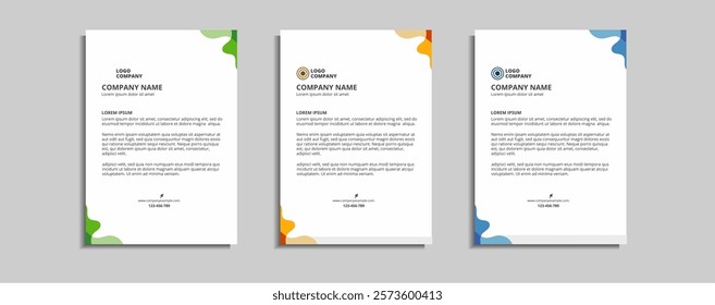 modern corporate letterhead template design