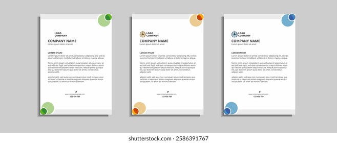 modern corporate letterhead template design