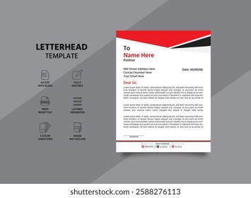 Modern corporate letterhead template design for your project, vector design.