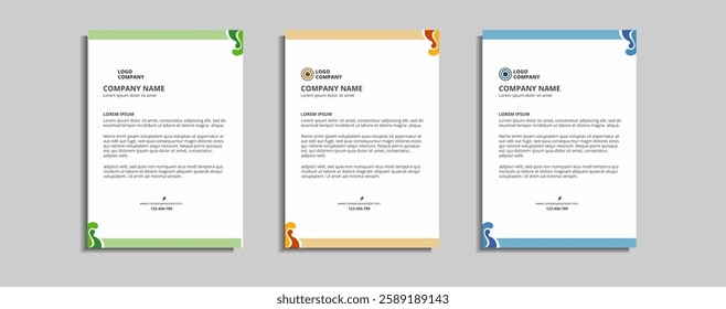 modern corporate letterhead template design