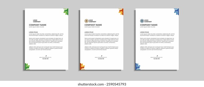 modern corporate letterhead template design