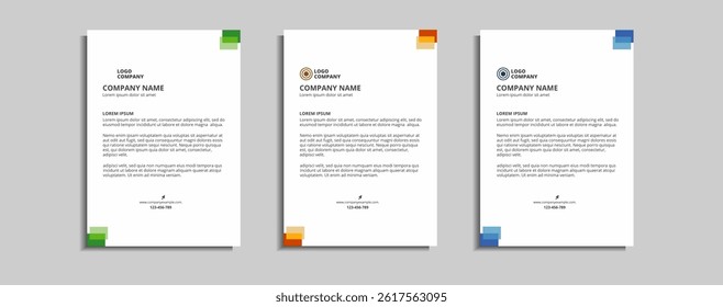 modern corporate letterhead template design