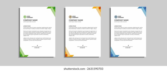 modern corporate letterhead template design