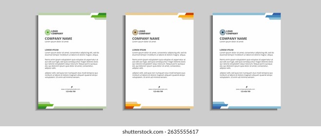 modern corporate letterhead template design