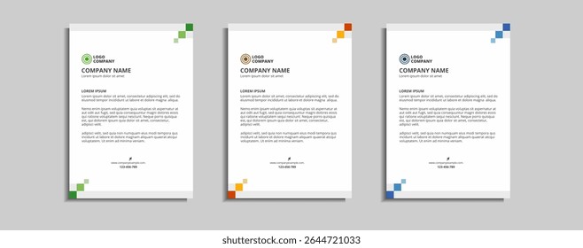 modern corporate letterhead template design