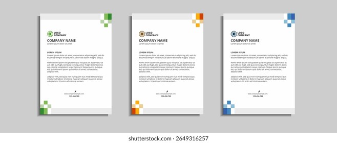 modern corporate letterhead template design