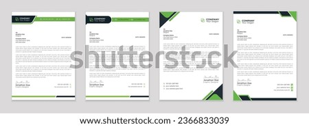 Modern corporate letterhead template design. Creative and Professional business letterhead design 
template. Letterhead template in flat style