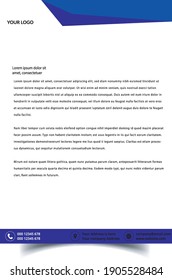vector de plantilla de membrete empresarial moderna