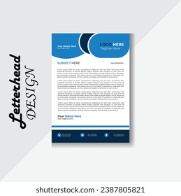 Modern corporate letterhead template, vector template latter head.