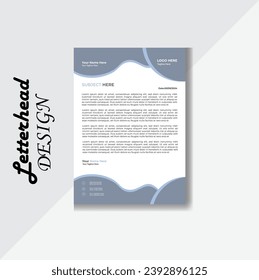 Plantilla de membrete corporativa moderna, plantilla vectorial última cabeza.