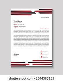 Modern corporate letterhead template vector design