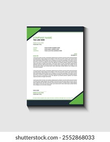 Modern corporate letterhead template vector design.