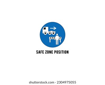 Modern Corporate Life Saving Rules icons vector illustration of Safe Zone Position with blue and white style isolated