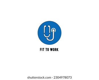 Modern Corporate Life Saving Rules icons vector illustration of Fit to Work with blue and white style isolated