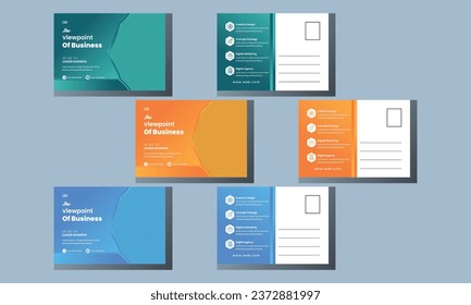 Modern Corporate Post Card Design 