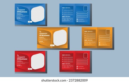 Diseño moderno de tarjetas postales corporativas 