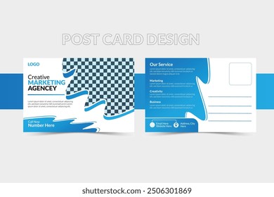 Modern corporate post card design