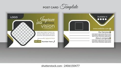 Modern corporate postcard design Template. stylish corporate postcard design.