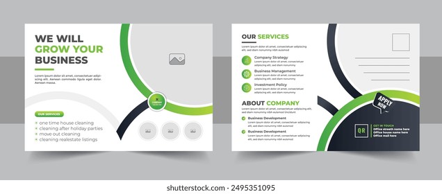 Modern corporate postcard design template or amazing and modern eddm postcard design. Creative, modern corporate postcard design. Business postcard , event card, direct mail eddm