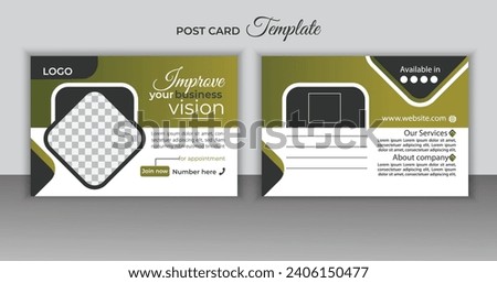 Modern corporate postcard design Template. stylish corporate postcard design.