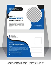 Modern Corporate Postcard Template  Design