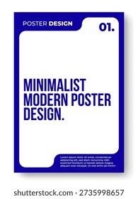 Modern Corporate Poster Template in Electric Blue, Clean Minimalist Layout for Business Events