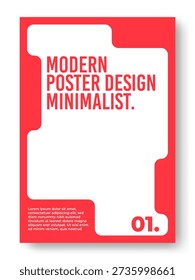 Modern Corporate Poster Template, Professional Red Layout for Events and Business Marketing