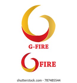 modern corporate premium logo design of letter g logo with fire 