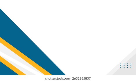 Modern Corporate Presentation Background with Abstract Geometric Shapes. Blue and Yellow Business Template for Reports, Web Banners, and Pitch Deck Slides